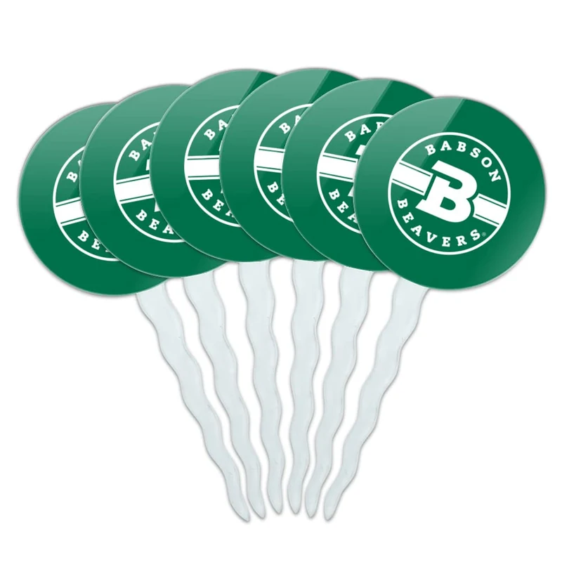 Cupcake toppers set Babson Merch college merch